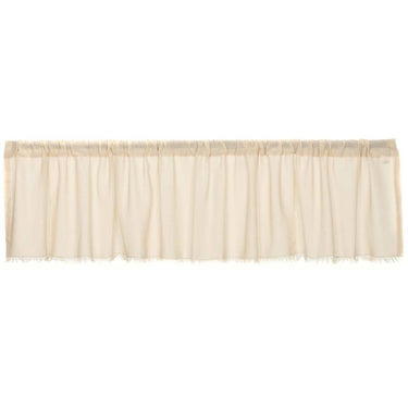 Tobacco Cloth Natural Valance Curtain Fringed 16x90 - The Fox Decor